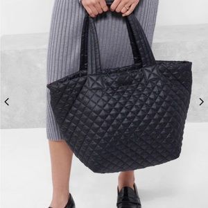 MZ Wallace Black Quilted Medium Metro Tote - great for travel!